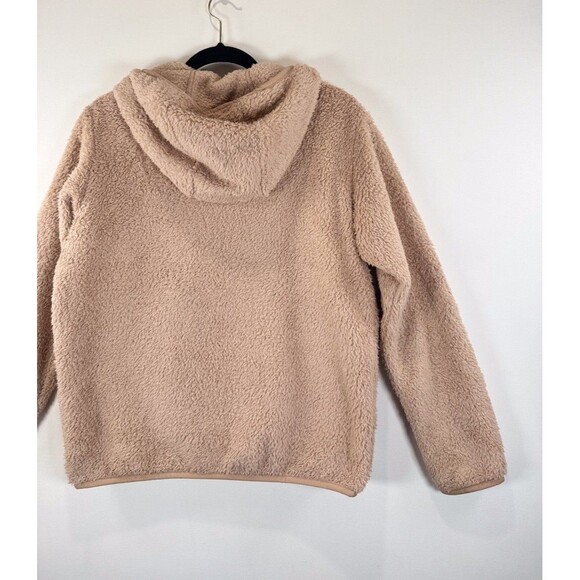 Patagonia Womens Jacket Brown Los Gatos Hooded 1/4 Zip Fleece High Pile Medium - Picture 9 of 12